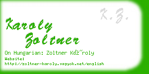 karoly zoltner business card